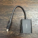 Genuine Belkin Rockstar 3.5mm Audio+usb-c Charge Adapter Black Preowned. Fixed Price $13.95.