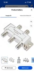 Digital Coax 4-way Splitter Cable Satellite Antenna Signal Onn Brand New. Fixed Price $7.00.