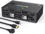 Dual Monitor Kvm Switch Hdmi 2 Port 4k 30hz,mleeda Usb Extended Display. Fixed Price $54.99.
