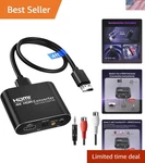 Avedio Links Hdmi Arc Audio Extractor - 4k 60hz, Toslink Spdif & Aux Adapter. Fixed Price $39.99.