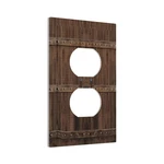 Rustic Brown Wood Barn Door 1 Gang Outlet Plate Covers Decorative Single Dupl.... Fixed Price $22.51.