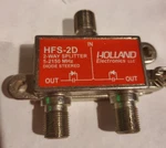 Holland Electronics Hfs-2d 2-way Coax Splitter Cable Network. Fixed Price $8.85.