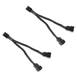 Jbtek All Black Sleeved Pwm Fan Splitter Cable 1 To 2 Converter, Pack. Fixed Price $7.64.