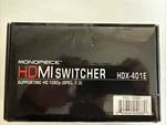 Monoprice Hdmi Switcher Hdx-401e Hdcp Compliant, Sealed With Power Cord Remote. Fixed Price $9.99.