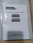 Kanexpro Vga Stereo Audio 2x1 Selection Switcher Vgasw2a. Fixed Price $55.00.