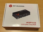 Av Access 4ksp14-d Hdmi Splitter 1x4 4k2k. Fixed Price $18.00.