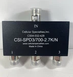 Cellular Specialties Cs04-032-429 Csi-spd3/700-2.7k/n Power Divider. Fixed Price $15.00.
