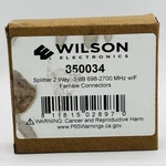 Wilson Electronics 850034, Splitter 2 Way W/f Female Connectors - Factory Sealed. Fixed Price $59.25.