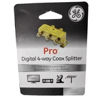 Ge Pro Digital 4-way Coax Splitter - #33527. Fixed Price $5.00.