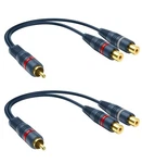 Dteedck Rca Splitter 1 Male 2 Female Pack, Y Cable Audio Video.... Fixed Price $11.97.