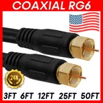 Coaxial Rg6 Cable Audio Video Digital Satellite Cord Catv Hd Tv Antenna Wire. Fixed Price $21.99.