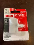 Phone Modular Triplex Line Jack Rca Tp6258whr Converts Single 3-line To Multiple. Fixed Price $5.90.