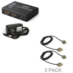 Aukey Ha-h02 1x4-port Hdmi Audio Video1.4b Mini Splitter W/3d & 1080p W 2 Cables. Fixed Price $29.95.