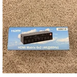 Hdmi Matrix Switch 6x2 4k 60hz Ir Remote, Audio Extract, Hdcp 2.2. Fixed Price $70.00.