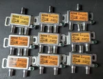 9 Pcs Starburst Technoligies Sb-2wms-2.0, 2 Way Coax Splitter, 5-1675 Mhz, 3.5db. Fixed Price $89.99.
