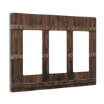 Rustic Brown Wood Barn Door 3 Gang Rocker Light Switch Plate Triple Decora Ou.... Fixed Price $15.24.