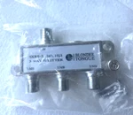 Blonder Tongue Sxrs-3 1923 3-way Splitter, Solder Back, 5-1000 Mhz. Fixed Price $3.75.