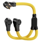 50 Amp Rv/ev Splitter Adapter, Nema 1450p To Dual 1450r, 250v Y Cord. Fixed Price $60.59.