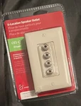 Legrand 4 Location Speaker Outlet 364741-04-v1 Light Almond Audio Stereo Volume. Fixed Price $8.00.