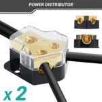 Car Audio Splitter Amp Power 0/2/4 Gauge In 4/6/8 Out Distribution Block. Fixed Price $10.90.