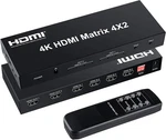 Ferrisa 4x2 Hdmi Matrix Switch, 4 In 2 Out Switch 4x2, Black. Fixed Price $57.11.