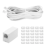 Seefeful 100 Feet Long Telephone Extension Cord Phone Cable Line Wire, With S.... Fixed Price $16.20.