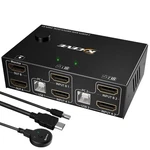 Dual Monitor Kvm Switch Hdmi 2 Port 4k 60hz Usb Hub For Pcs With Cables. Fixed Price $51.79.