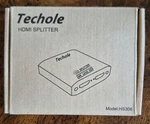 Hdmi Splitter 1 In 2 Out - Techole 4k Way, Aluminum Powered Brand New Box. Fixed Price $13.99.