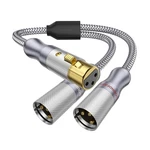 Soundfam Xlr Splitter Cable 1 Female To 2 Male Balanced Microphone 3 Ft, Grey. Fixed Price $24.43.