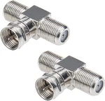 Coaxial Cable Splitter 2 In 1 Out Rg6 T Connector Adapter For Tv Vcr Pack. Fixed Price $11.03.