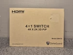 Zettaguard 4k X 2k 3 Port High-speed 1 Hdmi Switch Zw310 With Remote & Pip. Fixed Price $17.95.