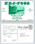 Ham Radio Qsl Qso Postcard Krj-7982, Calumet City, Illinois, Usa. Fixed Price $16.99.