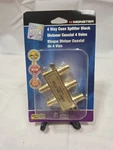 Monster 140007-00 Just Hook It 4 Way Coax Splitter Block. Fixed Price $7.95.