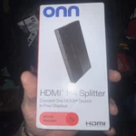 Onn Hdmi 4-way Splitter! 1080p Hd To 4k Uhd, With Hdr, Surround Sound 7.2. Fixed Price $7.99.