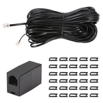 Seefeful 100 Feet Long Telephone Extension Cord Phone Cable Line Wire, With S.... Fixed Price $17.55.