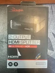 Rocketfish - 2-output Hdmi Splitter With 4k At 60hz And Hdr Pass-through Black. Fixed Price $29.99.
