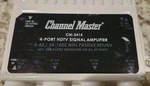 Channel Master 4port Hdtv Signal Distribution Amplifier, Cm-3414. Fixed Price $44.99.