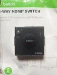 Open Box Belkin Hdmi 2-way Switch For Blu Ray Hd-dvd Tv Hdtv Av10115. Fixed Price $7.99.