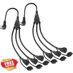 Kuncan 1.5ft 2-pack 3-outlet Power Splitter. Fixed Price $27.99.