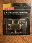 Radio Shack Gold Series 2-way Splitter/combiner 75-ohm Coax 15-1234 Brand New. Fixed Price $5.99.