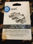 Brand New Sealed Onn Ona17av012 Pro 4-way Splitter Free Shipping. Fixed Price $12.00.