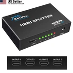 Keliiyo Hdmi Splitter 1 In 4 Out V1.4b Powered Video With Black. Fixed Price $26.16.