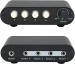 4-way 3.5mm Stereo Audio Switch Input Signal 4-port With Volume. Fixed Price $26.05.