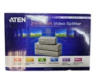 Lot 10 Aten Vs-94a 4-port Video Splitter Vga, 4:1, Cascadable, 1920x1440 60hz. Fixed Price $149.99.
