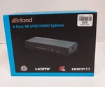 Inland 4-port 4k Uhd Hdmi Splitter. Fixed Price $8.99.