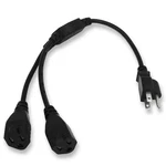 Kuncan Power Cord Extension Y Splitter - 2 Way Outlet Adapter 1 Feet, Black. Fixed Price $14.52.