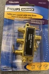 New! Philips Magnavox 3 Way Splitter, Pm61001, Video, Coaxial Cable, Antenna. Fixed Price $8.20.