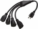 4 Way Power Splitter 1 To Cable Strip With 3 Pronged Outlet By Luxury Office. Fixed Price $54.95.