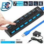 Usb 3.0 Hub 7 Port On/off Switch High Speed Splitter Ac Adapter Cable Pc Laptop. Fixed Price $11.99.