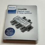 Philips Audio Video Digital Coax 4 Way Splitter 2500 Mhz. Fixed Price $14.85.